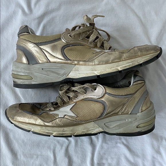 Golden Goose Gold Dad Star Sneakers Shoes - Picture 5 of 8